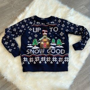 Freeze Holiday Sweater. “Up to snow good” Medium